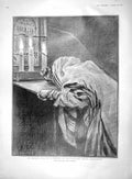 Old Antique Print 1903 Exile Prayer Spitalfields Synagogue Delhi Viceroy 20th
