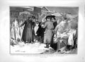 Original Old Antique Print 1903 New Year Russia Market Petersburg Durbar Delhi