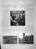 Original Old Antique Print 1903 Chamberlain Africa Durban Milner Magersfontein