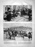 Original Old Antique Print 1903 Brittany Sardine Fishermen Newgate Gaol Prison
