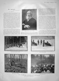 Original Old Antique Print 1903 Prince LuitpBavaria Boars Duke Norfolk Glasgow