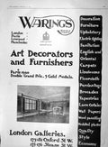 Original Old Antique Print 1903 Advertisement Warings Art Furnishers London