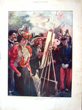 Old Antique Print 1903 Al Fresco Studio Street Artist Work Paris France 20th