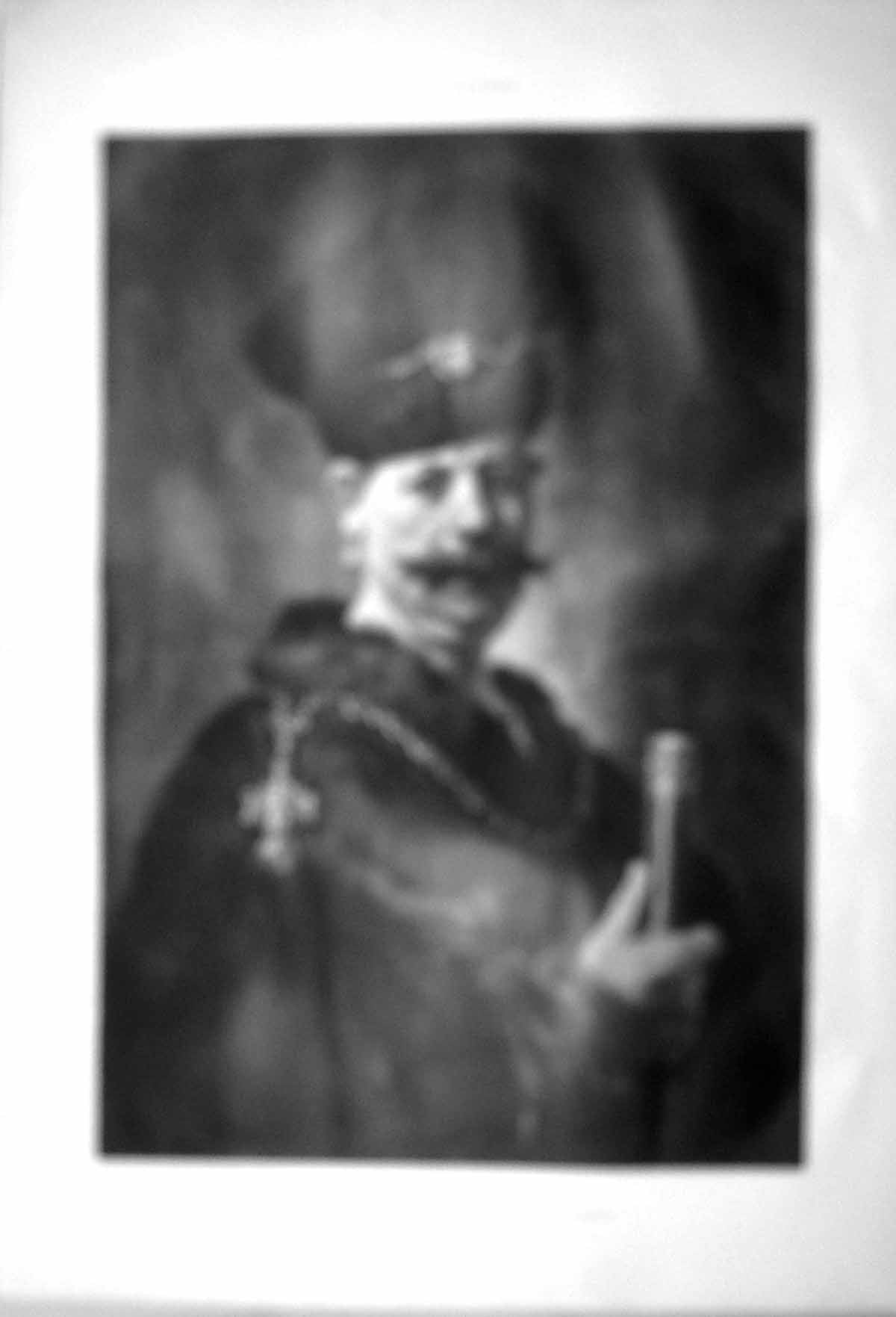 Original Old Antique Print 1903 Portrait Man Sobieski Hermitage Petersburg