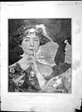 Original Old Antique Print 1903 Portrait Calypso Beautiful Woman Lady 20th
