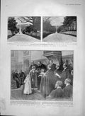 Original Old Antique Print 1903 Prince Wales Order John Jerusalem Nurse Ireland