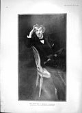 Original Old Antique Print 1903 Portrait Mr. J. Macneil Whistler Bini 20th