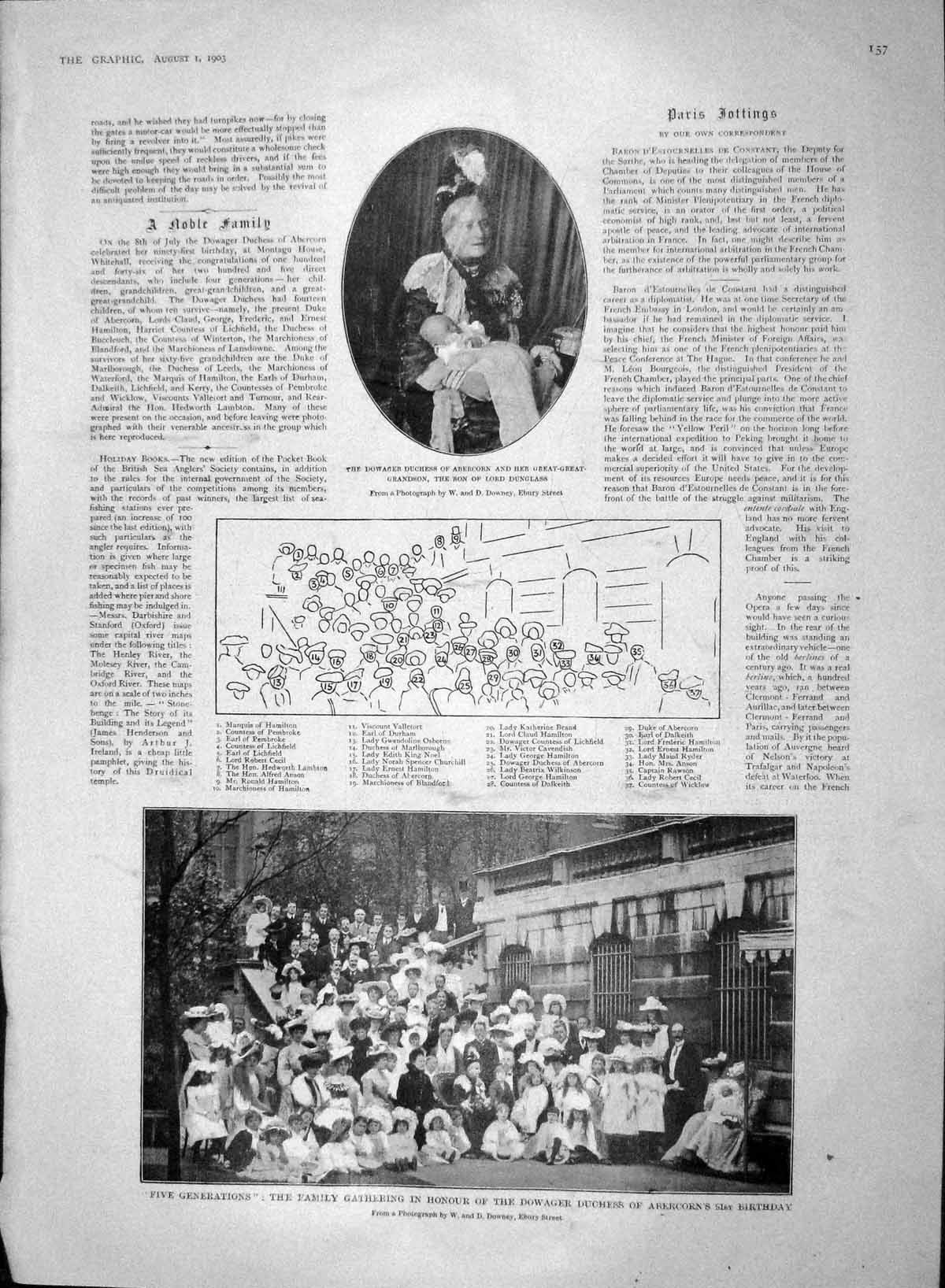 Original Old Antique Print 1903 Dowager Duchess Abercorn Hospital Belfast Danet