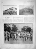 Original Old Antique Print 1903 Goodwood Horse Racing Arthur Rabelais Sport