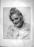 Original Old Antique Print 1903 Portrait Woman Madame Humbert Court Trial 20th