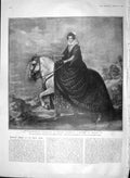 Antique Print *3365 1903 Equestrian Portrait Queen Isabella Consort Philip