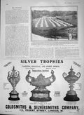 Original Old Antique Print 1903 Church Ladss Brigade Warkworth Silver Trophies