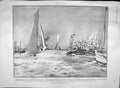 Original Old Antique Print 1903 Yacht Race America Cup Shamrock Reliance Sport