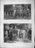 Original Old Antique Print 1903 German Emperor Shooting Hungary Hospital Venice