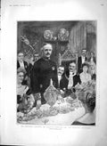 Old Antique Print 1903 Guildhall Banquet Balfour Switzerland Val Bagnes 20th