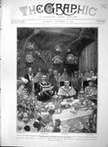 Original Old Antique Print 1903 King Queen Italy Guildhall Lord Mayor Mayoress