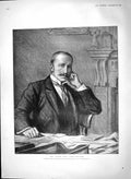Original Old Antique Print 1903 Portrait Right Hon. Lord Milner Office 20th
