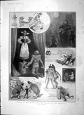 Old Antique Print 1903 Cherry Girl Theatre Vaudeville Norwegian Girl Ski 20th