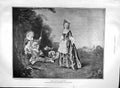 Original Old Antique Print 1903 Young Dancer Children Music Dog Countryside