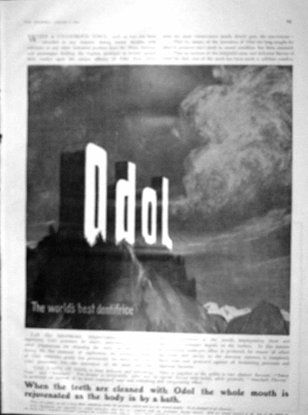 Original Old Antique Print 1904 Advertisement Odol Teeth Dental Care Dentifrice