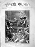 Original Old Antique Print 1904 Children Alderman Banquet Guildhall Treloar