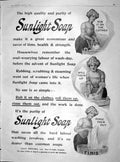 Old Antique Print 1904 Advertisement Sunlight Soap Lever Brothers England 20th