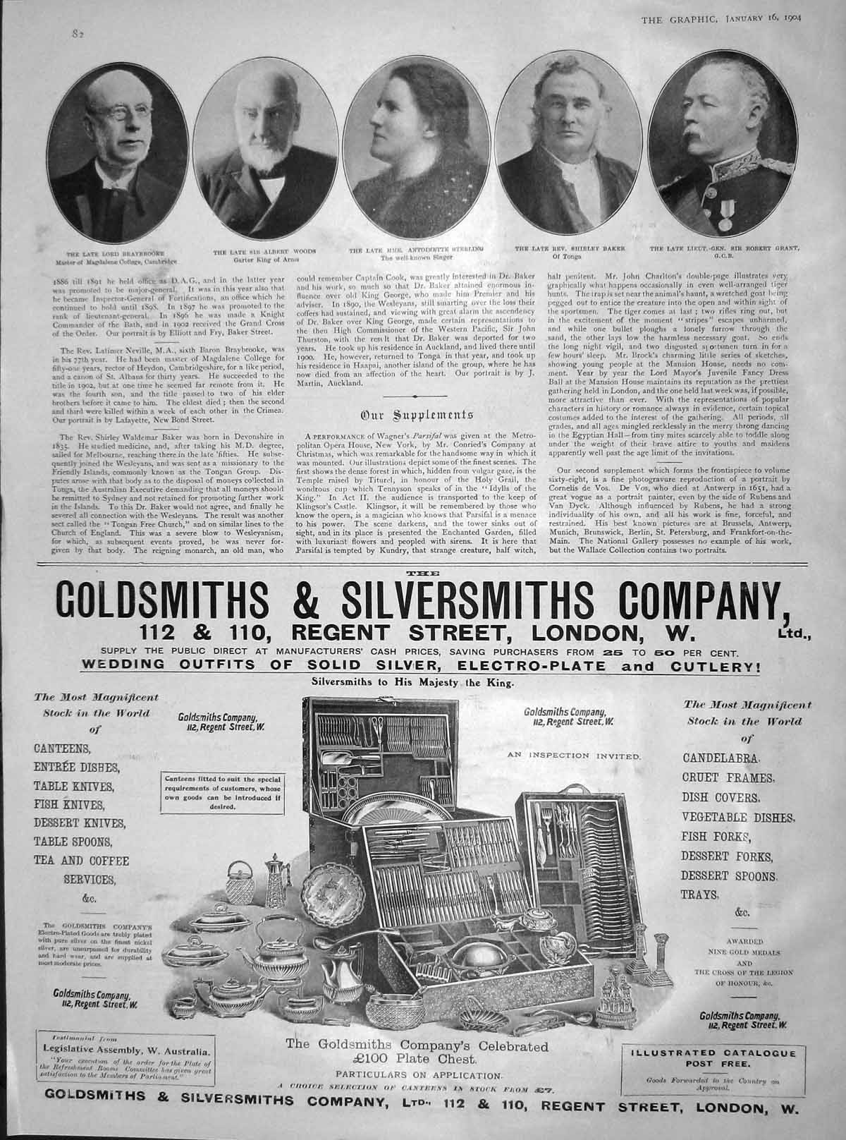 Original Old Antique Print 1904 Braybrooke Woods Sterling Baker Robert Grant