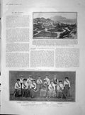 Original Old Antique Print 1904 Aalesund Norway Hockey Connaught Poe Somaliland