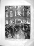 Original Old Antique Print 1904 Jubilee Dowager Holland Military Tattoo Hague