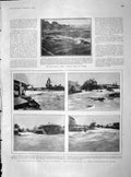 Original Old Antique Print 1904 Fire Norway Aalesund Africa Flood Bloemfontein