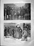 Original Old Antique Print 1904 Russian Siers Petersburg War Woodhouse Corbett