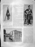 Original Old Antique Print 1904 Don Jaime Palazzo Loredan Venice Carlos Berthe