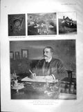 Old Antique Print 1904 Elgar Malvern Wells Kuropatkin War Office Russia 20th