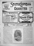 Original Old Antique Print 1904 Mrs Jack May State Express Cigarettes Blackpool