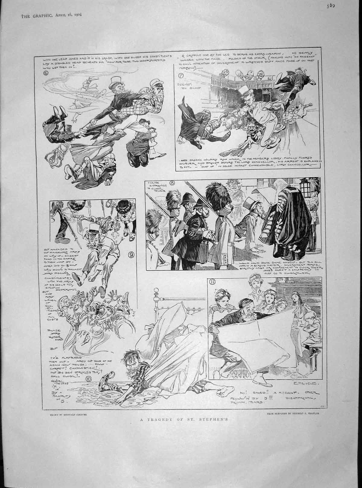 Original Old Antique Print 1904 St. Stephens Story Map World Nigeria Morocco