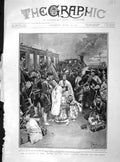 Original Old Antique Print 1904 War Troops Tokio Railway Station Imperial Guard