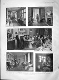 Original Old Antique Print 1904 Hope Club Devonshire Terrace Women Business