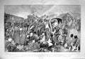 Original Old Antique Print 1904 Scene Arrival Trains Moscow Port Arthur Mukden