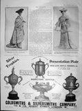 Original Old Antique Print 1904 Ladies Fashion Evening Wrap Reception Toilette