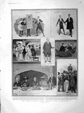 Old Antique Print 1904 Eton School Boys Theatre Gyangtse Fort Kangma War 20th