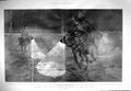 Original Old Antique Print 1904 Night Patrol Cossacks Railway Port Arthur War