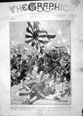 Original Old Antique Print 1904 Battle Yalu War Japanese Siers Conical Hill