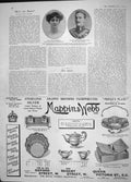 Old Antique Print 1904 Violet Monckton Captain Skeffington-Smith Mappin 20th