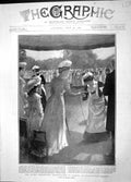 Original Old Antique Print 1904 Queen Presenting Certificates Nurses Buckingham
