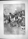 Old Antique Print 1904 Russian Cossack Mukden War Church Foam Ship Army 20th