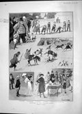 Original Old Antique Print 1904 Village Sports Donkey Prince Wales Bisley Simon