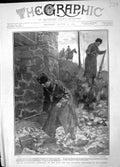 Original Old Antique Print 1904 Russian Siers Railway Wreckers Manchuria War