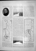 Original Old Antique Print 1904 Garstin Bahr-El-Ghazal Map Egypt Tsaritsa Olga