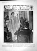 Original Old Antique Print 1904 Twisted Eglantine Ladies Men Drinking Ruby Wine
