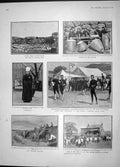 Original Old Antique Print 1904 Japan War Army Theatre Kharbin Waldeck-Rousseau
